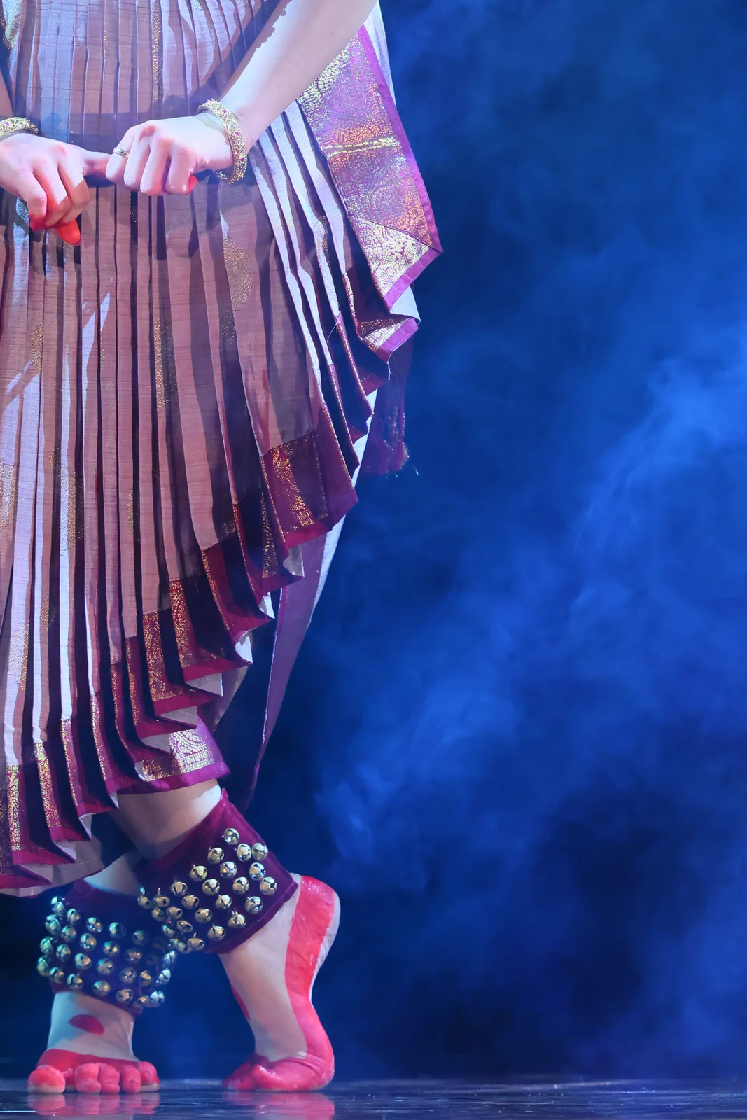 Detail of ghungroo anklets and footwork