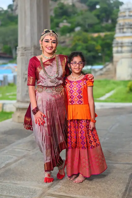 Ananya with her little sister