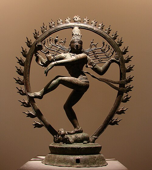 Bronze sculpture of Lord Nataraja, the dancing form of Shiva